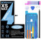 bokman for iPhone XS MAX Battery Replacement, 6000mAh High Capacity Lithium Polymer Battery with All Tool Kits and Adhesive Strips
