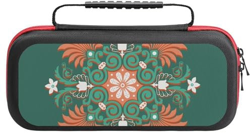 Custodia Switch 2 Ink Green Pattern-Vintage Art Designcon Pellicola Protettiva, Console Cover Sonlaryin, Kit Giochi SpigenOne Size