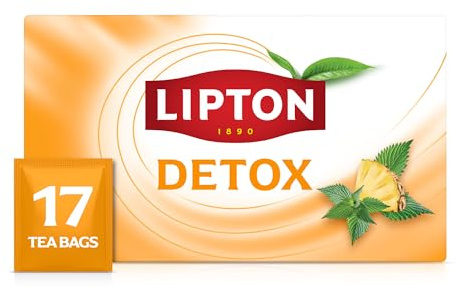 Lipton Equilibra Tisana Drenante Limone e Ananas Detox, 17 Filtri | Per un retrogusto fresco, delicato, con note aromatiche dolci e rinfrescanti, naturalmente privo di caffeina