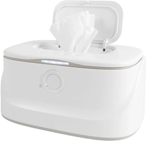 Ehwisbe LED Light USB Baby Wipe Warmer Adjustable Temperature Heating Keep Warm Box Diaper Dispenser Portable Large Capacity