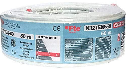 FTE Maximal K121EW-50 Cavo Coassiale 5mm PVC Eca 50mt. Per TV e SAT
