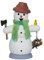 Kuhnert - Rauchmann / Räucherfigur aus Holz - Schneemann als Holzsammler - ca. 13 cm - Made in Germany