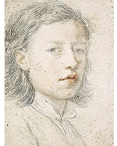 Anton Raphael Mengs Jugendliches Selbstporträt-Kunstdruck Leinwand Premium Wanddekoration Poster Wandbild