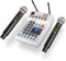 Debra Audio DJ Console Mixer Soundcard con microfono wireless UHF a 2 canali per Home Studio Registrazione DJ Network Live Karaoke