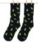 Roits Damen Lustige Avocado Schwarze Socken 36-40 - Bunte Witzige Socken, Odd Fun Socks Geschenke Accessoires