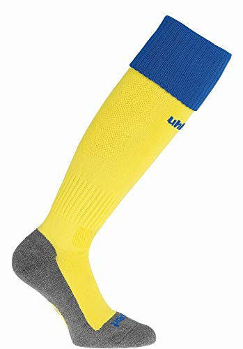 uhlsport Herren Club Stutzenstrumpfe, limonengelb/azurblau, 28-32