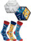 Rainbow Socks - Damen Herren Lustiges Socken Box Geschenk für Krankenschwestern - 3 Paar - Thermometer Tabletten Hut Krankenschwester - Größen 36-40