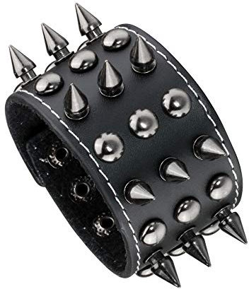 MILAKOO Retro Punk Manschette Armband Armband mit Spike für Männer Spike Studded Rivet Biker Armreif