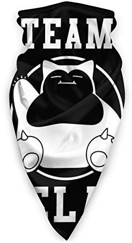 BNUJSAGIF Monster of the Pocket Team Relax Snorlax Variety Kopfbedeckung Halstuch Gamasche Gesicht Bandana Schal