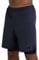 TCA Ultra Sporthose Herren kurz 2 in 1 mit Tasche - Kurze Sport Shorts Trainingshose mit Taschen - Laufhose mit Kompressions Innenhose und Reißverschluss Handytasche - Dunkelblau/Schwarz, S