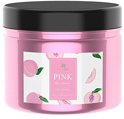 Epoxidharz Farbe, Metallic Seifenfarbe - 60g Rosa Pulver Pigment für die Epoxy Resin Farbe, Seifenherstellung, Mica Powder Farbpigmente - Harz Pigmentpulver Farben für Epoxidharz, Slime, Lipgloss