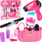 MalPlay Friseur Set Friseursalon | 11 Elemente | Haartrockner, Lockenstab und viel Styling-Zubehör | Rollenspiel-Set | Geschenk Set für Mädchen | ab 3 Jahren