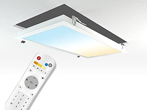 LongLife LED CCT LED Panel Set 3 60x30cm 24W 3000-6000K weiss