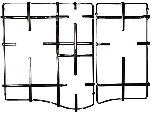 KIT 2 GRIGLIE SMALTATE NERE LUCIDE COMPATIBILI CON ARISTON INDESIT PER PIANO COTTURA E CUCINA A GAS (NO ORIGINALI ADATTABILI) C00303495 - C00303496 - P2772/KIT