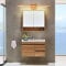 VOMI LED Spiegelleuchte Bad Holz Wandleuchte Badezimmer mit Schalter, Warmweiß 3000K Spiegellampe Wasserdicht IP44 Innen Wandlampe 10W für Schminktisch Kosmetikspiegel Schrank Beleuchtung 60cm