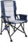XGEAR Hard Arm Padded Camping Chairs with High Back Folding Camping Chair with Cup Holder and Side Pockets Holds up to 136kg Heavy Duty leisure chair For Outdoor Fishing(Blue)
