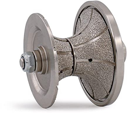 Z-LION V50 2inch Diamond Router Bit Full Bullnose Profiler Wheel Vacuum Brazed for Granite Concrete Marble Stone M14 Thread (V50)