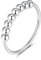 925 Sterling Silber Angst Spinning Ring mit Perlen I Anti-Stress Dekompression Angstring zum Drehen Stressabbau für Damen, Frauen und Mädchen (Silber, 60)