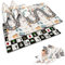 NUKIDO Baby-Schaumstoffmatte Doppelseitig Niedlich Buntes Design zum Spielen Krabbeln Faltbar 200x150 cm NK-340 Kontrastweg-Muster
