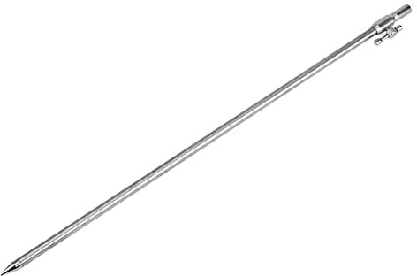 Herklotzn 50–100 cm verlängerbarer Bankstick Edelstahl, verstellbar, für Karpfenangeln, Angelruten, Ablage für Bissanzeiger