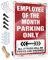 CakJuice Schilder für Schlafzimmertür Mitarbeiter des Monats Parking Only Blechschild Terrasse Bar Zubehör Spielzimmermöbel (Größe: 20 x 30 cm)