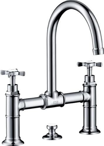 hansgrohe AXOR Montreux 2-Griff-Waschtischarmatur 220, Zugstangen-Ablaufgarnitur, 16510310, Farbe: Brushed Red Gold