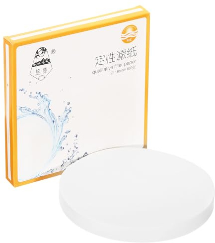 PATIKIL 100Stk 18cm Qualitatives Filterpapier Kreise Langsame Drehzahl Rund | Labor Filter Papier Chemisch Industrieller Öl Prüftrichter Filter Papier