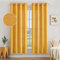 MIULEE 2er Set Voile Vorhang Sheer Leinenvorhang mit Ösen Transparente Unregelmäßige Textur Gardine Ösenschal Fensterschal Lichtdurchlässig für Schlafzimmer, Gold, 160 x 140cm(H X B)