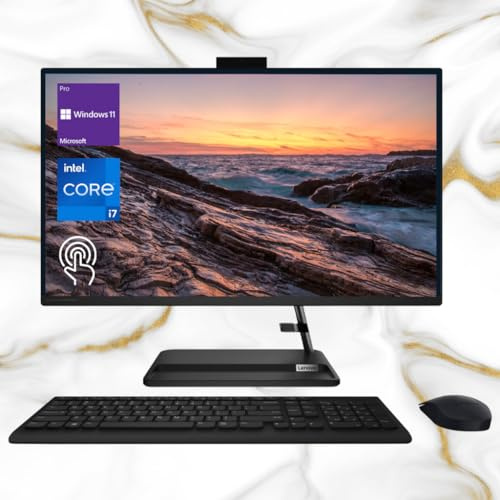 Lenovo IdeaCentre 3 All-in-One Business Desktop, 27 FHD Touchscreen, Intel Core i7-13620H, 32GB RAM, 2TB PCIe SSD, Webcam, HDMI, Wi-Fi 6, Wireless Mouse & Keyboard, Windows 11 Pro