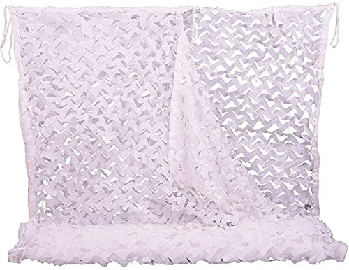 ANSNOW Red de Camuflaje, Red de Camuflaje Blanca, Red de Sombra, Red Militar Ligera, Red de Paraguas para Exteriores, Red Protectora para Plantas, Red de Camuflaje de Sombra, para Decoración, Sombrill