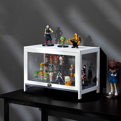 JSDMBD Acrylic Vitrinas para Colecciones Vitrina Cristal Expositora Metacrilato, Caja de Exhibición de Acrílico Transparente, Vitrina de Muñecas con Puerta para Figuras Coleccionables Perfumes