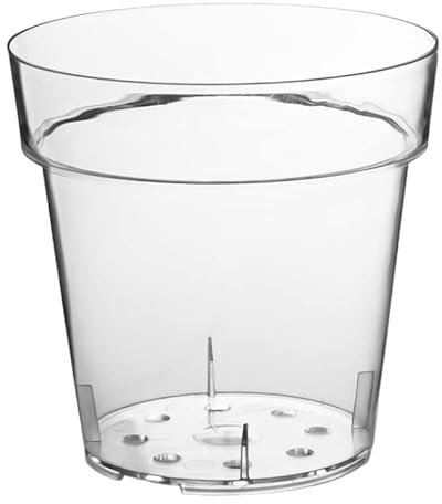 Generico VASO per ORCHIDEE fioriera con SOTTOVASO TRASPARENTE orchidea Ø 17 cm Veca AMDGarden