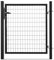 Gardenode Easy Clôture Portillon grillagé en Acier galvanisé Maille 100 x 50 L 1m x H 2m00 Noir