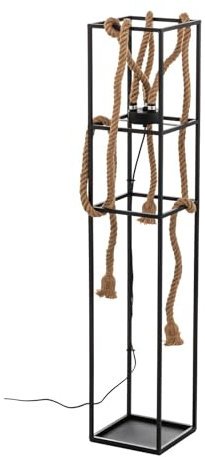 Lucande Stehlampe Vlados (Retro, Vintage Antik) in Schwarz aus Metall (3 flammig E27) - Design Stehleuchte Floor Lamp Standleuchte Wohnzimmerlampe Wohnzimmerleuchte