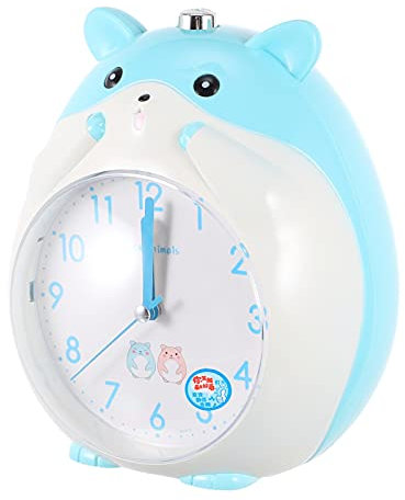 AOKWAWALIY Kleiner Hamster-Wecker, antiker Wecker, Auto-Liebhaber, Geschenk, neben Schlafuhr, Neuheit, Wecker, Tischuhr, Timer für Kinder, Nachtlicht, PVC, leuchtende Schreibtischuhr für Mädchen