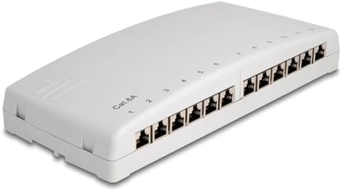 DeLOCK Patchpanel Mini Desktop Patchpanel 12 Port Cat.6a