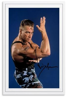 EVMILA Jean Claude Van Damme signiertes Poster, dekoratives Gemälde, Leinwand, Wandposter und Kunstdruck, moderne Familienschlafzimmer-Dekoration, Poster, 20 x 30 cm