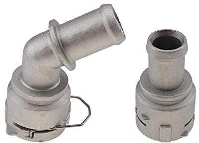 SENHE Aluminium 1J0122291D 1set Schnellverbinder Kühlmittel Flansch Schlauchkupplung Rohr Kompatibel mit Audi TT Kompatibel mit VW Kompatibel mit Jetta MK4 Kompatibel mit Golf