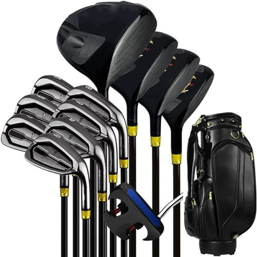 Golf Clubs Men's 12 Set, with 1 Wood, 3 Wood, 5 Wood, Hardwood, 7 Iron, Putter, Golf Bag, Mens Right Hand