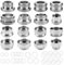 16 Stück Wasserhahn Adapter Set, Messing Wasseranschluss Adapter mit Dichtungen, Gewindeadapter, Wasserhahn Aufsatz, für Gartenschlauch Anschluss, Spülbecken, Wasserfilter