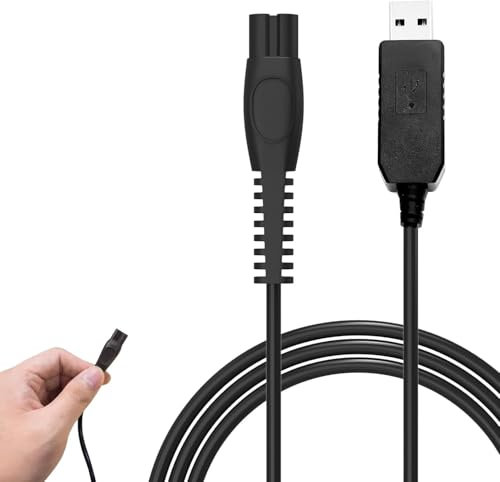 BRITECO USB Replacement Charging Cord, 15V USB Charger Cable Compatible with Philips OneBlade, Efficient and Fast Charging for Philips OneBlade Replacement, Durable Power Cord
