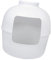 F Fityle Hidden Litter Box Cat Planter Litter Box Enclosed Round Reusable for Indoor Cats Portable Cat Litter Tray Kitty Litter Pan, white