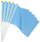 PATIKIL 25 Stk. Hellblaue Flagge Spiel Solide Hellblaue Flaggen Kleine Mini Flaggen auf Stab, Partydekorationen für Spiel, Geburtstag, Karneval