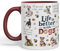 Vixar Life is Better with Dogs Joke Pets Ceramic Coloured Mug Cup for Tea Coffee Hot Brew 330ml 11Oz Gift (Maroon)