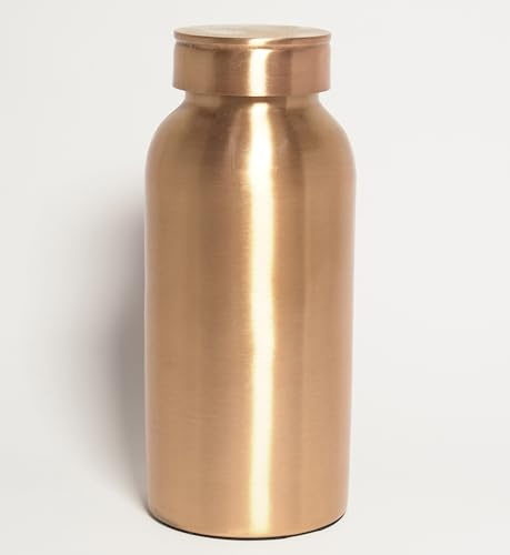 IBA Indianbeautifulart Bouteille D'Eau En Cuivre Fabriquée À La Main De 1 800 Ml/61 Oz Avec Sac En Jute, Design Uni, Étanche, Bouteille En Cuivre Ayurvédique Pur Pour Boire Avec Une