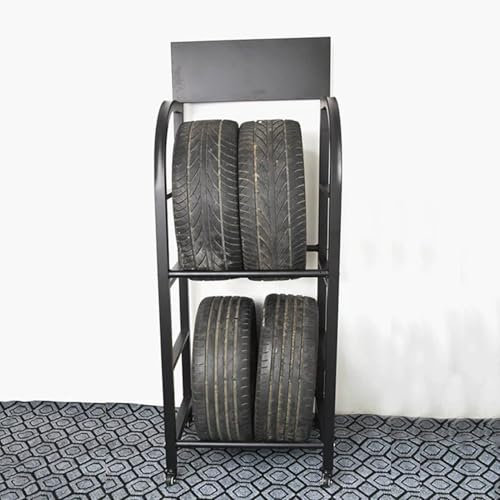 RIYUE_SHENGHENG Rollendes Lagerregal Für Autoreifen，reifenfelgenhalter Für Garage Und Werkstatt，Organizer Für Autoreifen-ausstellungsregal，metallanhänger Für Die Lagerung Und Den Transport Von Reifen