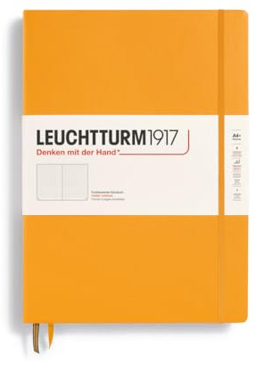 LEUCHTTURM1917 372334 Notizbuch Master Classic A4+, Hardcover Schreibbuch, 235 nummerierte Seiten, Rising Sun, dotted
