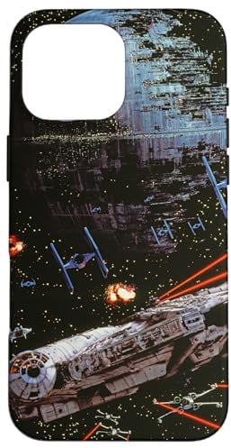 iPhone 16 Pro Max Star Wars Return of the Jedi Death Star II Battle Black Case