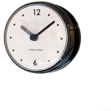 Entgoinggo Horloge murale étanche à ventouse pour cuisine, salle de bain, douche et cuisine, petite horloge murale numérique pour décoration de salle de bain (noir)
