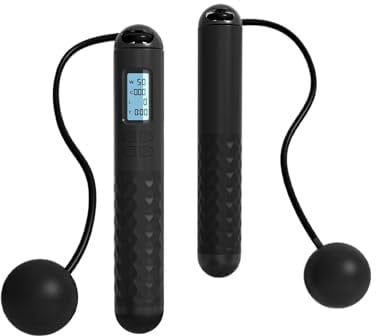 Flintronic Cuerda para Saltar Inalámbrica, Smart Cuerda para Saltar con Contador, cuerda de saltar de Doble Propósito, Longitud Ajustable de Entrenamiento Fitness en Casa, Oficina o Gimnasio(Negro)